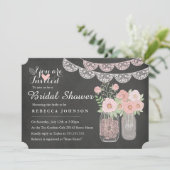 シックメイソンジャー&シャルボードブライダルシャワー招待状 招待状 (スタンド正面)