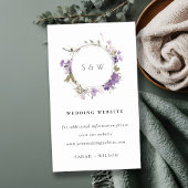 シックメドウ薄紫フローラ結婚リースのサイト エンクロージャーカード