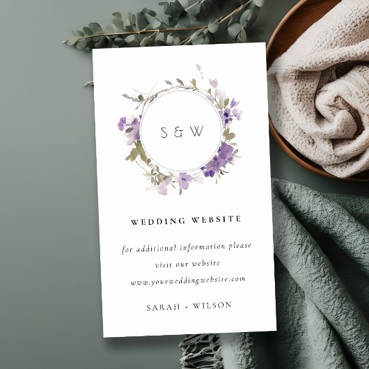 シックメドウ薄紫フローラ結婚リースのサイト エンクロージャーカード