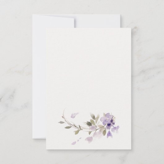 シックメドウ薄紫フローラ結婚リース 出欠カード (裏面)