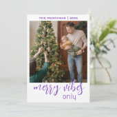 シックメリービーブスオンリーファミリーフォト深いアメジスト シーズンカード (スタンド正面)