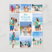 シックメレカリキマカファミリーフォトコラージュビーチ シーズンポストカード (正面)
