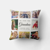 シックモダンおばあちゃんキープサケファミリーフォトコラージュ クッション (裏面)