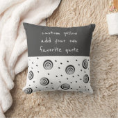 シックモダンおもしろい白黒とグレー引用文を追加 クッション (ブランケット)