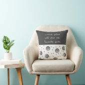 シックモダンおもしろい白黒とグレー引用文を追加 クッション (椅子)