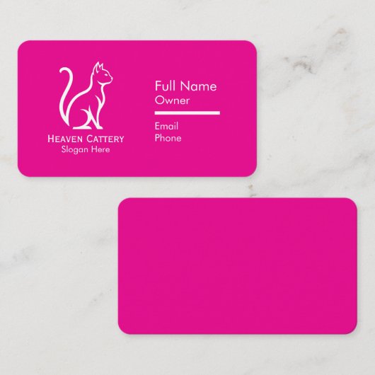 シックモダンおよびCattery名刺のロカスタムゴ 名刺 (正面/裏面)