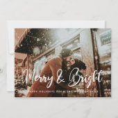 シックモダンで明るいメリークリスマスの写真 シーズンカード (正面)