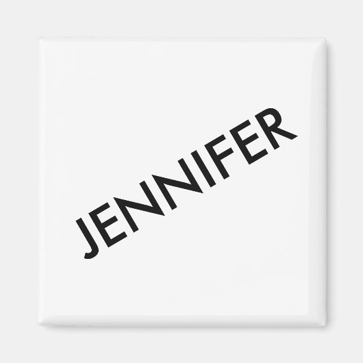シックモダンで贅沢な名前を付けパーソナライズされたる マグネット (正面)