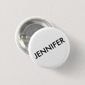 シックモダンで贅沢な名前を付けパーソナライズされたる 缶バッジ (正面&裏面)
