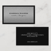 シックモダンとブラック縁ど 名刺 (正面/裏面)