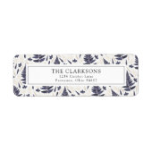 シックモダンなかわいらし差出人住所ラベル ラベル (正面)