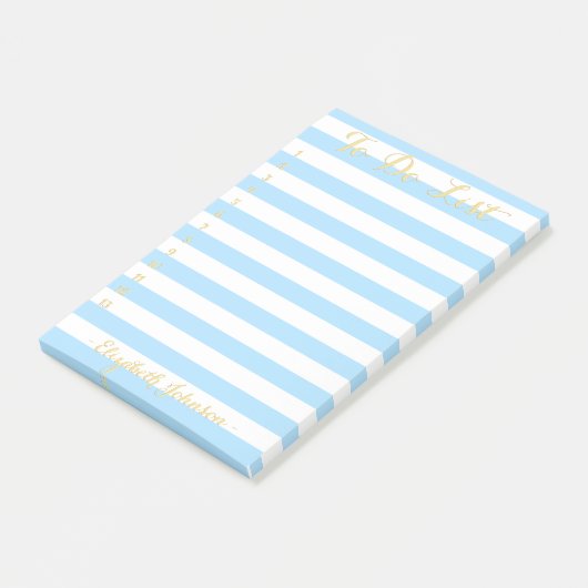 シックモダンなエレガントトレンディーブルーがリストに並ぶ ポストイット (アングル)