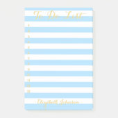 シックモダンなエレガントトレンディーブルーがリストに並ぶ ポストイット (正面)