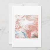 シックモダンなエレガント桃の瑪瑙 招待状 (裏面)