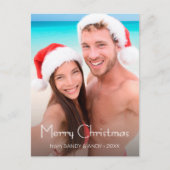 シックモダンなカスタムクリスマスフォト自分のクリスマスを作成 シーズンポストカード (正面)