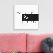 シックモダンなキッチンウォールアート白黒 キャンバスプリント (インサイチュ (リビング))