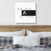 シックモダンなキッチンウォールアート白黒 キャンバスプリント (インサイチュ (寝室))