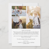 シックモダンなクリスマス写真年レビュー シーズンカード (裏面)