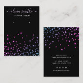 シックモダンなシンプルグリッタージュエリーイヤリングディスプレイ 名刺 (正面/裏面)