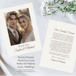 シックモダンなシンプルサンキューカード写真 サンキューカード