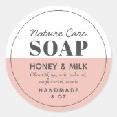 シックモダンなシンプル石鹸ラベル ラウンドシール (正面)