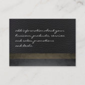 シックモダンなテクスチャーを使用したレザーII 名刺 (裏面)