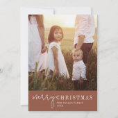 シックモダンなテラコッタクリスマス年レビュー シーズンカード (正面)