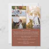 シックモダンなテラコッタクリスマス年レビュー シーズンカード (裏面)