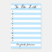 シックモダンなトレンディーブルーがリストに並ぶ ポストイット (正面)