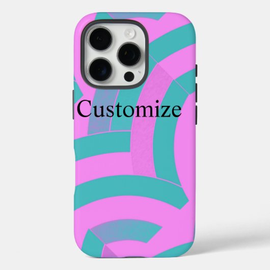 シックモダンなピンクと緑のシボロン Case-Mate iPhoneケース (裏面)