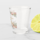 シックモダンなピンクフローラ結婚式の引き出物 ショットグラス (右)