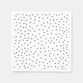 シックモダンなブラックウォーター色かわいい水玉模様 スタンダードカクテルナプキン (正面)