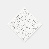 シックモダンなブラックウォーター色かわいい水玉模様 スタンダードカクテルナプキン (角)