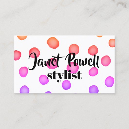 シックモダンなペイカスタムトドット名刺 名刺 (正面)