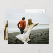 シックモダンなポ結婚ト ポストカード (正面/裏面)