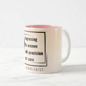 シックモダンなミニマル放射やる気を起こさせる学者ギフト ツートーンマグカップ (正面右)