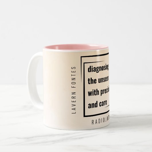 シックモダンなミニマル放射やる気を起こさせる学者ギフト ツートーンマグカップ (正面左)