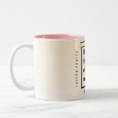 シックモダンなミニマル放射やる気を起こさせる学者ギフト ツートーンマグカップ (左)