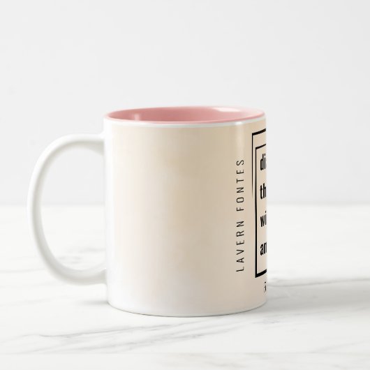 シックモダンなミニマル放射やる気を起こさせる学者ギフト ツートーンマグカップ (左)