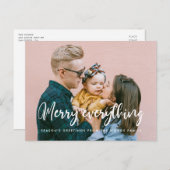 シックモダンなメリーすべて休日の写真 ポストカード (正面/裏面)