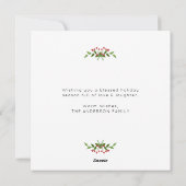 シックモダンなメリークリスマス離れのベリーの写真 シーズンカード (裏面)