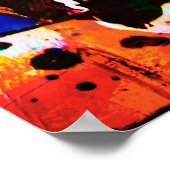 シックモダンな不規則なシェイプカラフル抽象芸術アート ポスター (角)