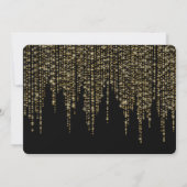 シックモダンな企業の金ゴールドとブラック 招待状 (裏面)