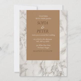 シックモダンな大理石の招待状 招待状