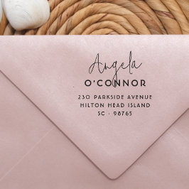 シックモダンな手書き名と差出人住所 セルフインキングスタンプ