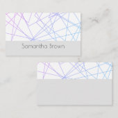 シックモダンな抽象芸術ライン青と紫カスタム 名刺 (正面/裏面)