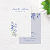 シックモダンな水色フローライヤリング表示カード (デスク)