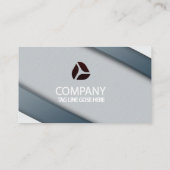 シックモダンな白と灰色 名刺 (裏面)