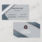 シックモダンな白と灰色 名刺 (正面/裏面)