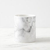 シックモダンな白と黒の大理石 コーヒーマグカップ (中央)
